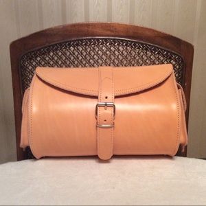 Leather Barrel Shoulder Bag